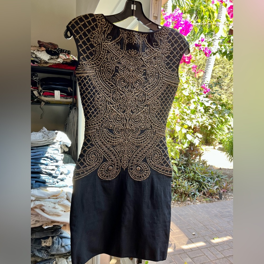 RVN Abstract Jacquard Mini Dress